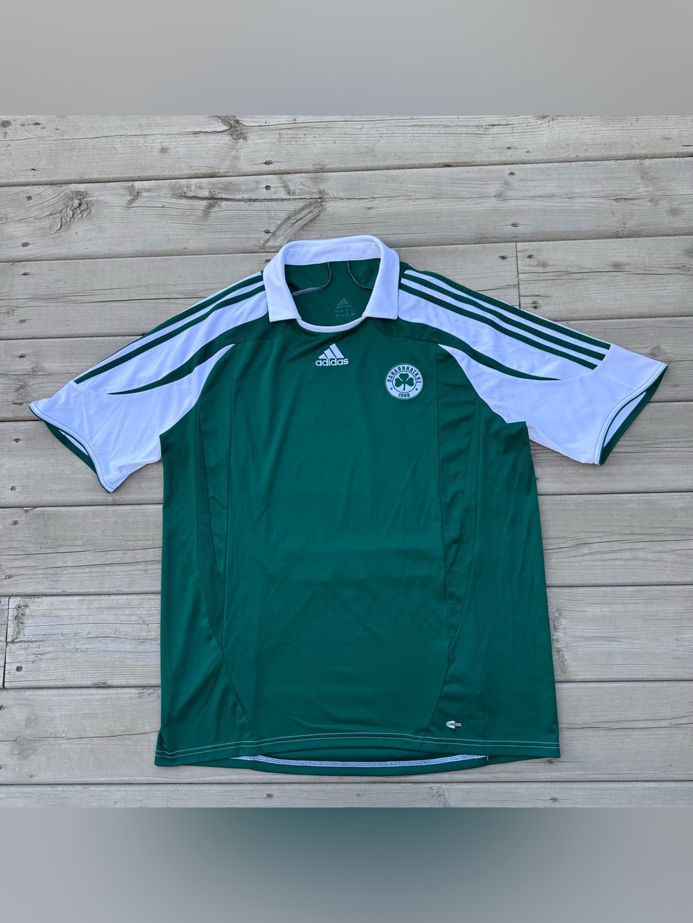 PANATHINAIKOS 2007 2008 HOME FOOTBALL SHIRT SOCCER JERSEY ADIDAS SZ XL